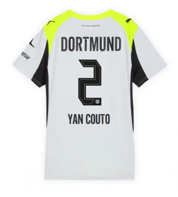 Lacne Ženy Futbalové dres Borussia Dortmund Yan Couto #2 2025-26 Krátky Rukáv - Preč